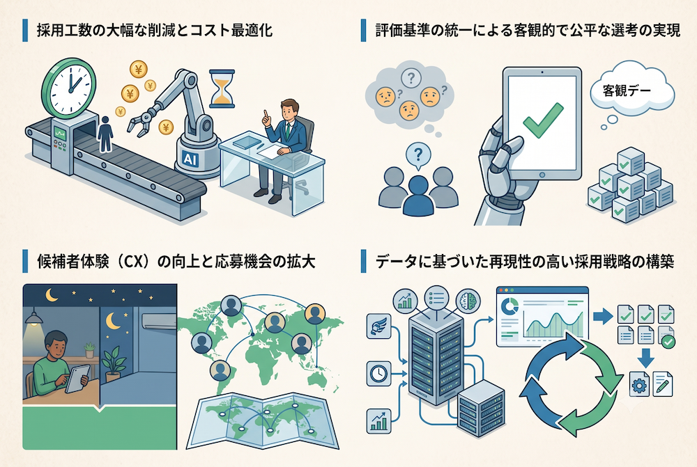 AI面接導入による4つのメリット
