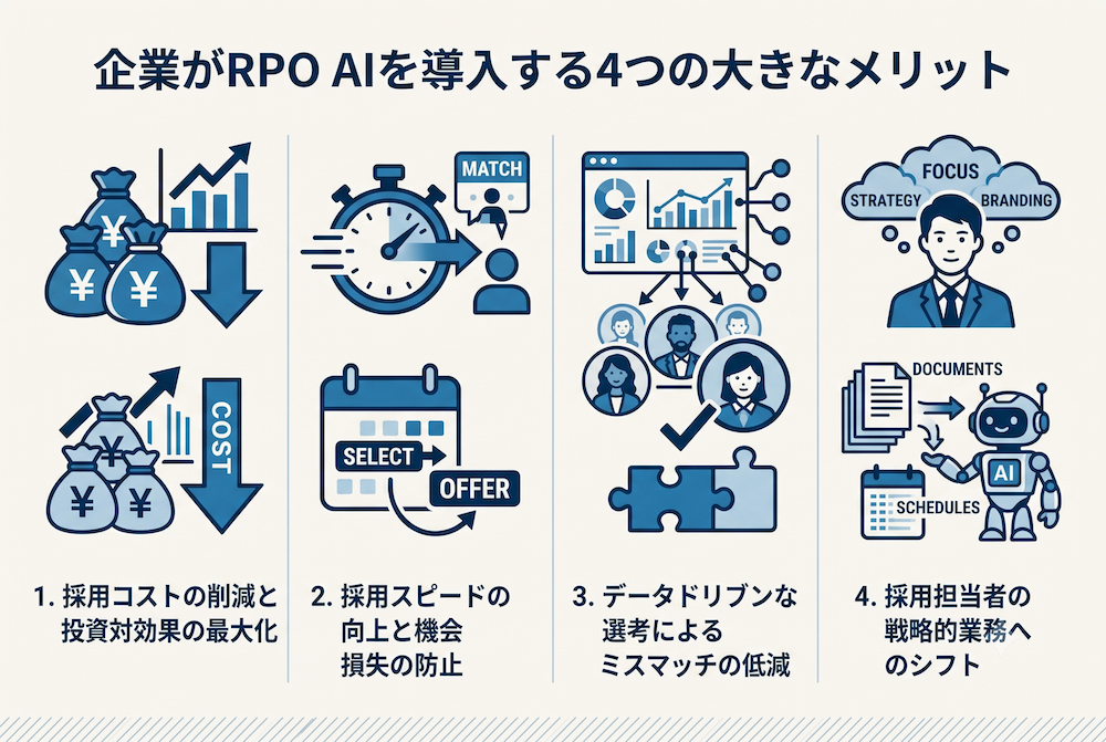企業がRPO AIを導入する4つの大きなメリット 画像